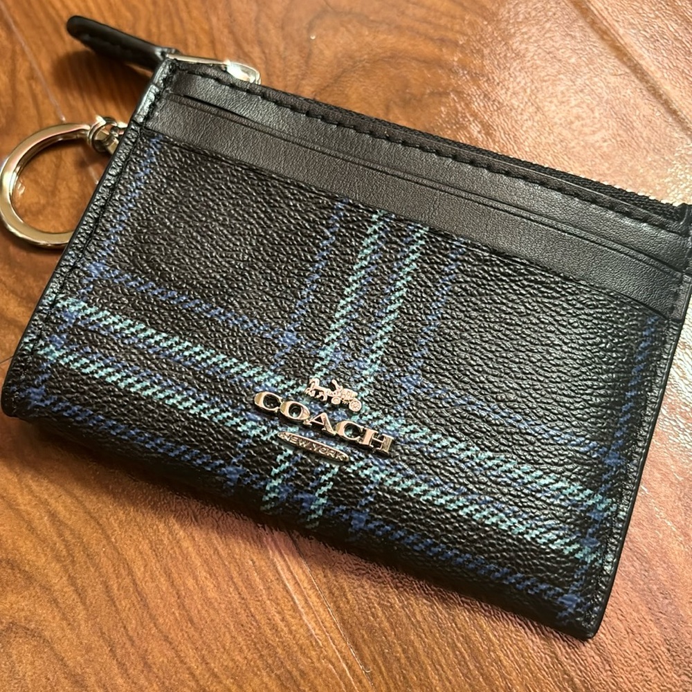 coach skinny id wallet keychain